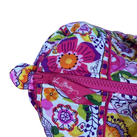 Vera Bradley Large Quilted Floral Duffel Bag Weekend Travel Carry On (L608) - Picture 6 of 7